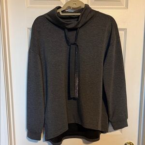 Women's Charcoal Gray Cowl Neck Top